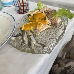 Caffe Neri - The marinated anchovies and tuna fish.