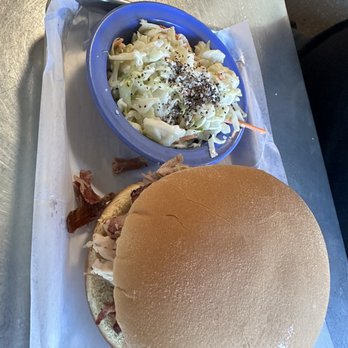 Whole Hog Cafe - Pulled Pork Sandwich with coke slaw - Barbeque Near Me - Albuquerque, New Mexico