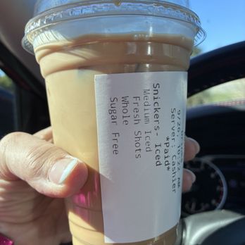 No Filter Café - Snickers sugar free iced medium with espresso - Coffee & Tea Near Me - Garner, North Carolina No Filter Café - Snickers sugar free iced medium with espresso - Coffee & Tea Near Me - Garner, North Carolina