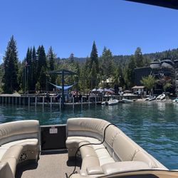 SWA Watersports- Homewood - Front view off Pontoon boat heading into dock