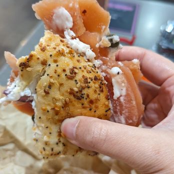 Luhv Vegan Deli - Vegan lox bagel (what's left), very good - Delis Near Me - Philadelphia, Pennsylvania