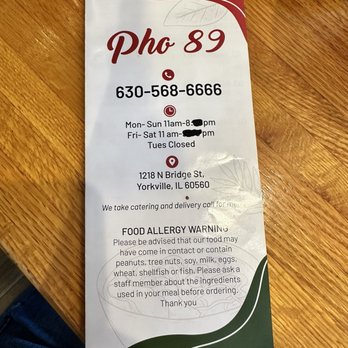 Pho 89 - Vietnamese Near Me - Yorkville, Illinois