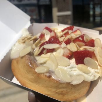 Cinnaholic - Strawberry and almonds - Bakeries Near Me - Concord, North Carolina Cinnaholic - Strawberry and almonds - Bakeries Near Me - Concord, North Carolina