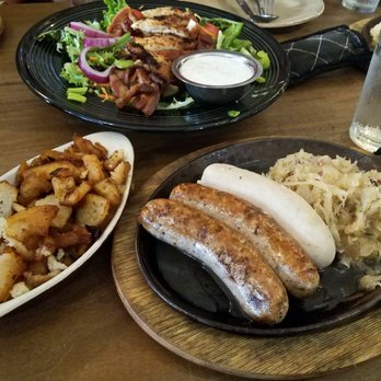 Old Castle Restaurant - Sausage platter with roesti potatoes. ($17) Delicious! - German Near Me - Ruskin, Florida Old Castle Restaurant - Sausage platter with roesti potatoes. ($17) Delicious! - German Near Me - Ruskin, Florida