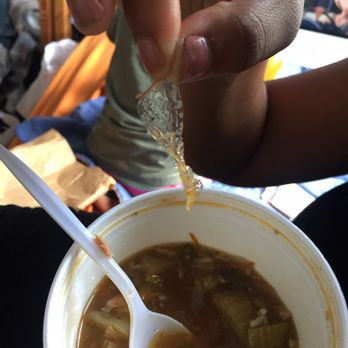 Calliope's - huge piece of plastic found in gumbo, disappointed ! - Cajun/Creole Near Me - Houston, Texas