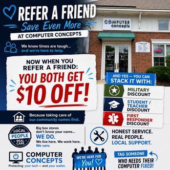 Computer Concepts - Williamsburg - Electronics Repair Near Me - Williamsburg, Virginia Computer Concepts - Williamsburg - Electronics Repair Near Me - Williamsburg, Virginia