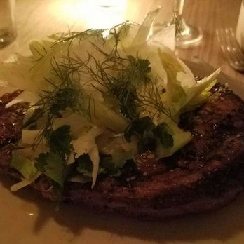 Lilia - Lamb steak from a wood fire oven. Perfectly medium rare. - Italian Near Me - Brooklyn, New York Lilia - Lamb steak from a wood fire oven. Perfectly medium rare. - Italian Near Me - Brooklyn, New York