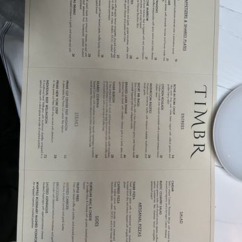 Timbr - menu - New American Near Me - Fort Lauderdale, Florida