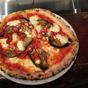 Soprano's Antico - So delicious! Eggplant, goat cheese and roasted red peppers Neapolitan style pizza - Italian Near Me - Seattle, Washington