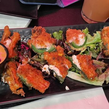 Rock N Roll Sushi - Jalapeno Poppers- Basic yet I love the small bites and dipping sauce - Sushi Bars Near Me - Pensacola, Florida Rock N Roll Sushi - Jalapeno Poppers- Basic yet I love the small bites and dipping sauce - Sushi Bars Near Me - Pensacola, Florida