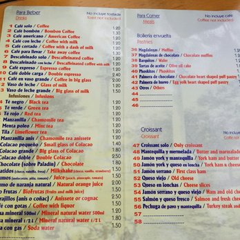 Las Columnas - Menu - Spanish Near Me - Seville, SE