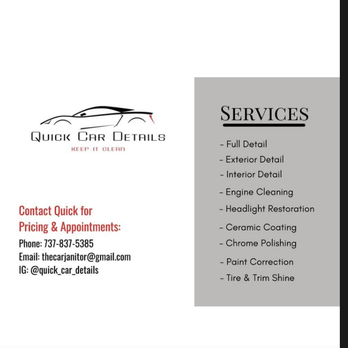 Quick Car Details - Car Wash Near Me - Austin, Texas