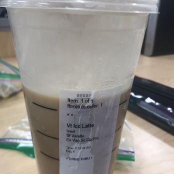Starbucks - Sugar free vanilla iced latte - Coffee & Tea Near Me - Boiling Springs, South Carolina