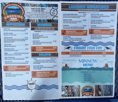 Menu photo 1 Lakeside Grill Minocqua, WI Menu photo 1 Lakeside Grill Minocqua, WI