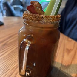 Bloody Mary with bourbon bacon Bloody Mary with bourbon bacon