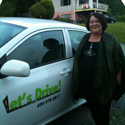 Let's Drive! Driver Education Services - Pam and her car!