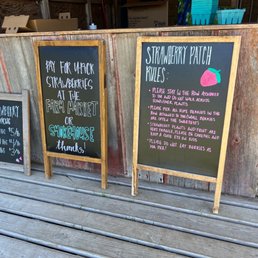 a chalkboard menu and a chalkboard sign