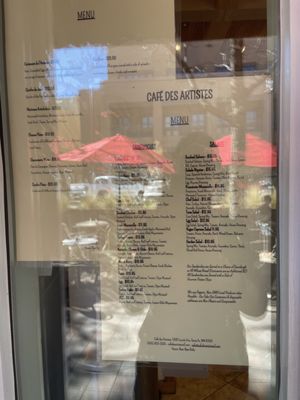 Menu photo 2 Cafe Des Artistes Santa Fe, NM