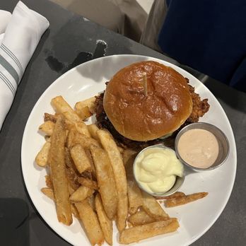 High Bank Distillery - Spicy Glazed Chicken Sandwich - New American Near Me - Columbus, Ohio