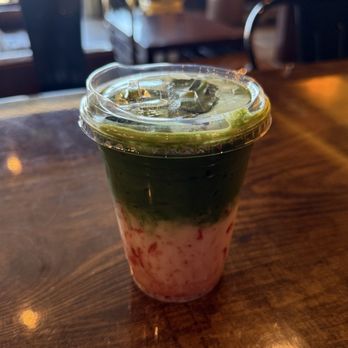 Hop Cafe - Strawberry Matcha Latte - Coffee & Tea Near Me - Arcadia, California
