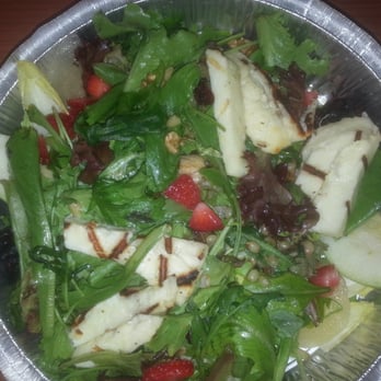 Loukoumi Taverna - Cypriotic Salad with bits of grilled Halloumi cheese. - Greek Near Me - Astoria, New York Loukoumi Taverna - Cypriotic Salad with bits of grilled Halloumi cheese. - Greek Near Me - Astoria, New York