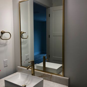 AllServices Frameless Glass Co - Gold / Brass Framed Mirror - Glass & Mirrors Near Me - Tampa, Florida AllServices Frameless Glass Co - Gold / Brass Framed Mirror - Glass & Mirrors Near Me - Tampa, Florida