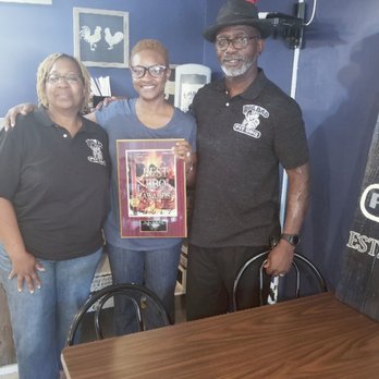 Big Bad W Pit BBQ - Picture of owners Leon and Michelle w/me. - Soul Food Near Me - Stafford, Virginia Big Bad W Pit BBQ - Picture of owners Leon and Michelle w/me. - Soul Food Near Me - Stafford, Virginia