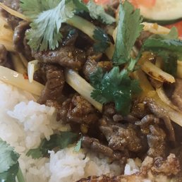 My favorite dish here, stir fried beef In lemongrass.  So delicious!