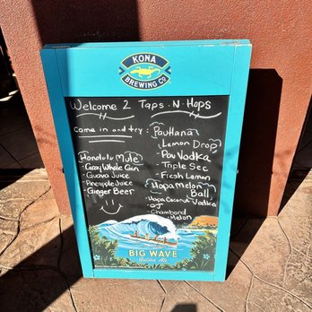 Taps and Hops Eatery - Sign outside with specials - Gastropubs Near Me - Kapaʻa, Hawaii