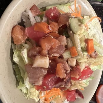Sango Sushi - Poke salad that comes with the oriental bento plate - Japanese Near Me - Laguna Niguel, California