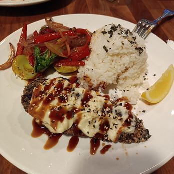 Restaurant 604 - Furikaki ahi. Flavor was good but fish was tough and stringy. Couldn't eat it. Too bad. And the veggies were very tasty but so salty. - Breakfast & Brunch Near Me - Honolulu, Hawaii