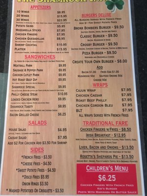 Menu photo 2 Shamrock Inn Bronx, NY Menu photo 2 Shamrock Inn Bronx, NY