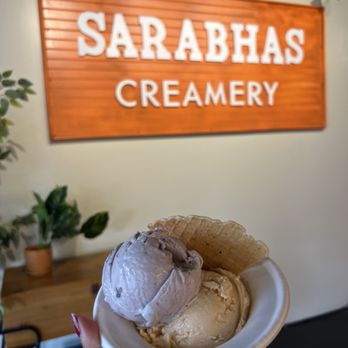 Sarabhas Creamery - 10/19/24 Blueberry cheesecake & Chai Spice - Coffee & Tea Near Me - Nashville, Tennessee Sarabhas Creamery - 10/19/24 Blueberry cheesecake & Chai Spice - Coffee & Tea Near Me - Nashville, Tennessee