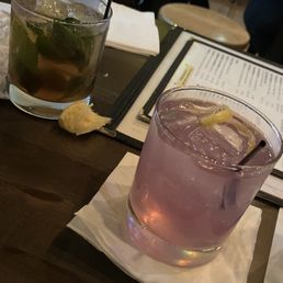 Dark Mojito & Lavender Collins.