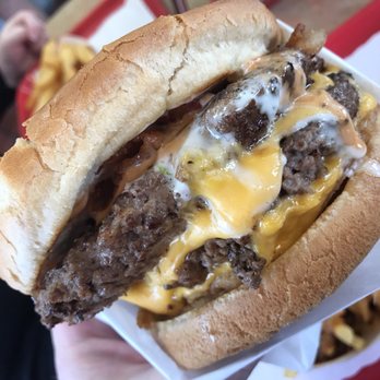 Biggie's Burgers - Double kingburger with cheese, bacon and onion straws. Damned fine burger! - Burgers Near Me - San Clemente, California Biggie's Burgers - Double kingburger with cheese, bacon and onion straws. Damned fine burger! - Burgers Near Me - San Clemente, California