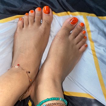Mega Nails and Spa - This is the gel pedicure with big toe Halloween design done by Nina - Nail Salons Near Me - Tucker, Georgia Mega Nails and Spa - This is the gel pedicure with big toe Halloween design done by Nina - Nail Salons Near Me - Tucker, Georgia