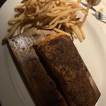 131 MAIN Restaurant - Planked salmon with fries - New American Near Me - Charlotte, North Carolina 131 MAIN Restaurant - Planked salmon with fries - New American Near Me - Charlotte, North Carolina