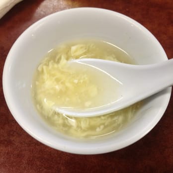 Little Mandarin - Egg soup that they give to us for free! - Chinese Near Me - San Rafael, California