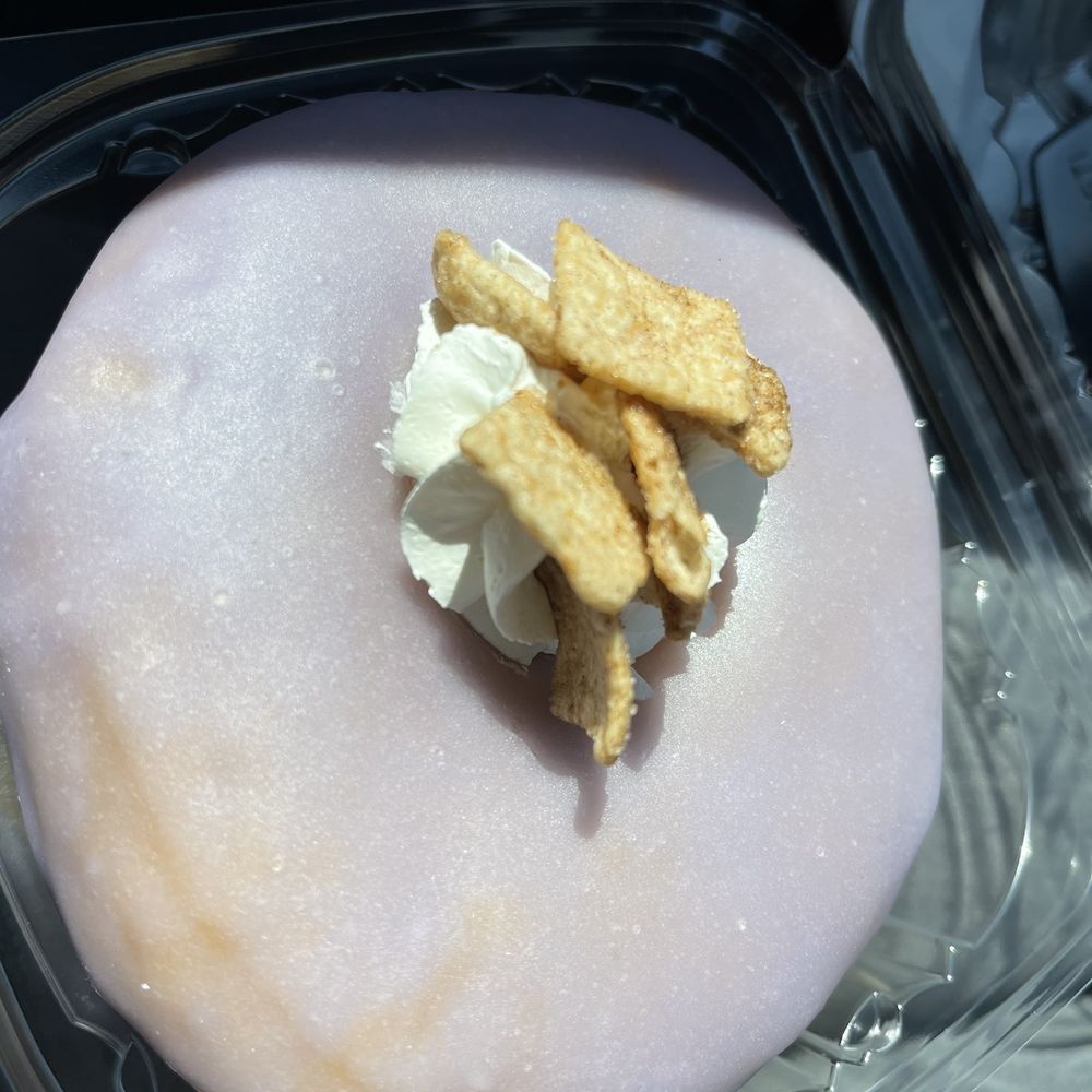 Huge taro glazed donut Huge taro glazed donut