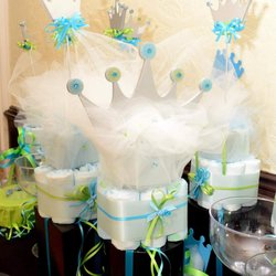 Klassy Stems & More - Baby Shower Centerpieces Short Stack Diaper Cake