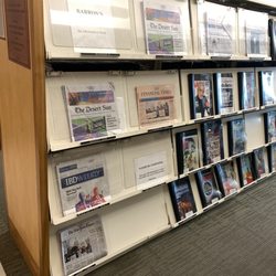 Rancho Mirage Library & Observatory - Newspaper and magazine display inside the library