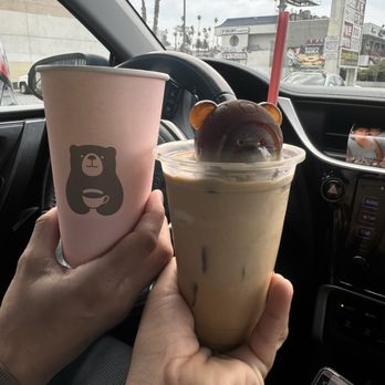 Somemore LA - Espresso over ice and ice bear latte - Desserts Near Me - Los Angeles, California