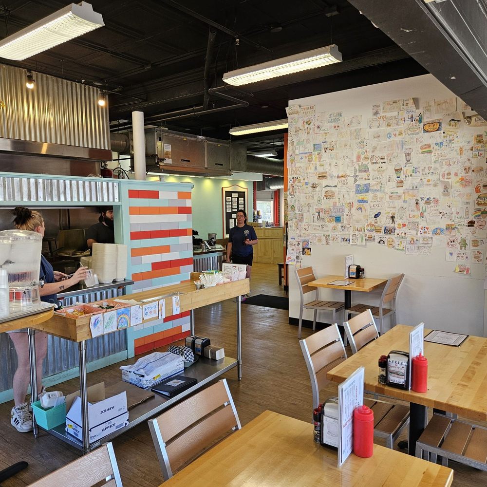 Lexie’s - Bright, clean interior. Lots of cute kid art on the walls! - Burgers Near Me - Dover, New Hampshire Lexie’s - Bright, clean interior. Lots of cute kid art on the walls! - Burgers Near Me - Dover, New Hampshire