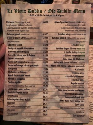 LE VIEUX/ THE OLD DUBLIN PUB & RESTURANT by null