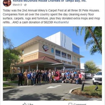 Stanley Steemer - We had the wonderful opportunity today to give back to our local community by cleaning the Ronald McDonald House in St. Petersburg - Carpet Cleaning Near Me - Lutz, Florida Stanley Steemer - We had the wonderful opportunity today to give back to our local community by cleaning the Ronald McDonald House in St. Petersburg - Carpet Cleaning Near Me - Lutz, Florida
