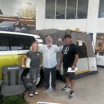 Antwerpen Volkswagen - New customers posing with the 2025 Volkswagen ID.Buzz 1st Edition Camping Display - Car Dealers Near Me - Pasadena, Maryland Antwerpen Volkswagen - New customers posing with the 2025 Volkswagen ID.Buzz 1st Edition Camping Display - Car Dealers Near Me - Pasadena, Maryland