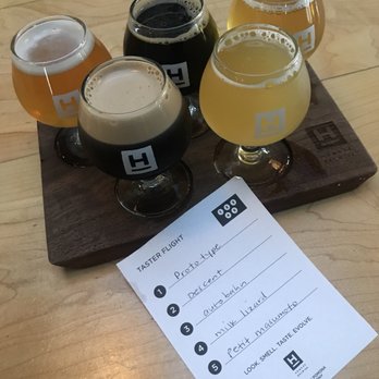 Homage Brewing - Enjoying a flight - Breweries Near Me - Pomona, California