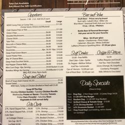 West Point Lounge - Menu 10/1/25