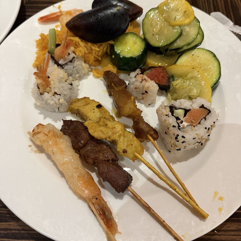 The Buffet at Bellagio - Protein skewers and sushi - Buffets Near Me - Las Vegas, Nevada The Buffet at Bellagio - Protein skewers and sushi - Buffets Near Me - Las Vegas, Nevada
