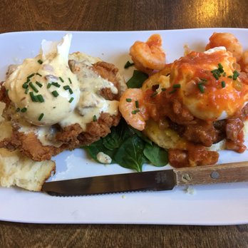 Ruby Slipper Midcity - The Peacemaker ($15): I chose the Chicken St. Charles and Shrimp Bongaloo #AMAZING - Breakfast & Brunch Near Me - New Orleans, Louisiana Ruby Slipper Midcity - The Peacemaker ($15): I chose the Chicken St. Charles and Shrimp Bongaloo #AMAZING - Breakfast & Brunch Near Me - New Orleans, Louisiana